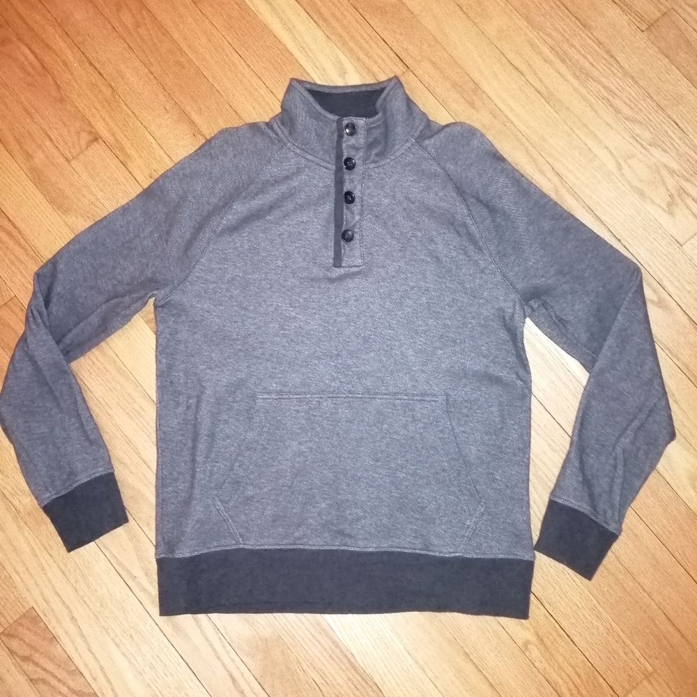 Banana Republic 4 Button Mock Neck Cotton Sweater